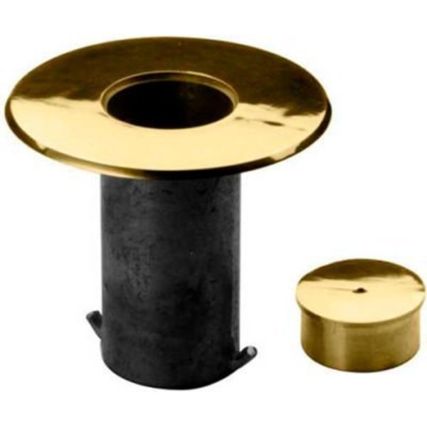 Lavi Industries Lavi Industries, Floor Socket with Cap, for 2" Tubing, Polished Brass 00-545/2